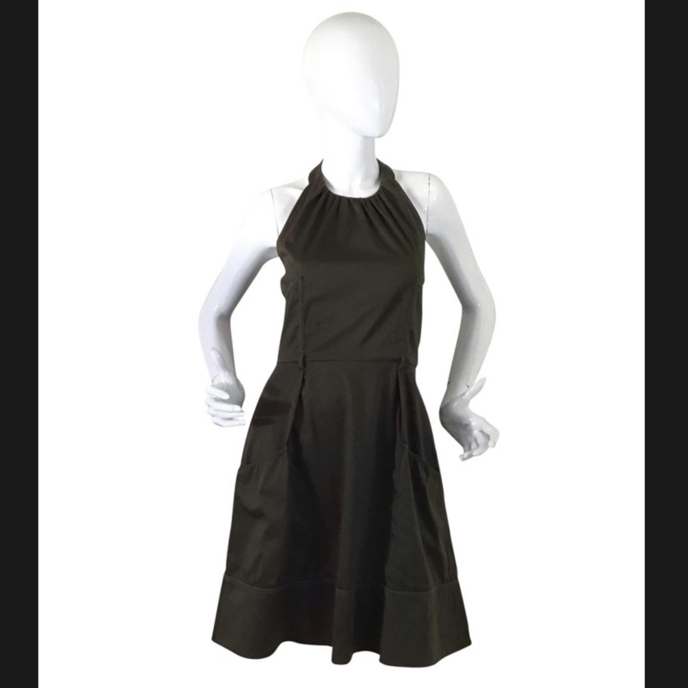 Calvin Klein Mod Military Halter Dress